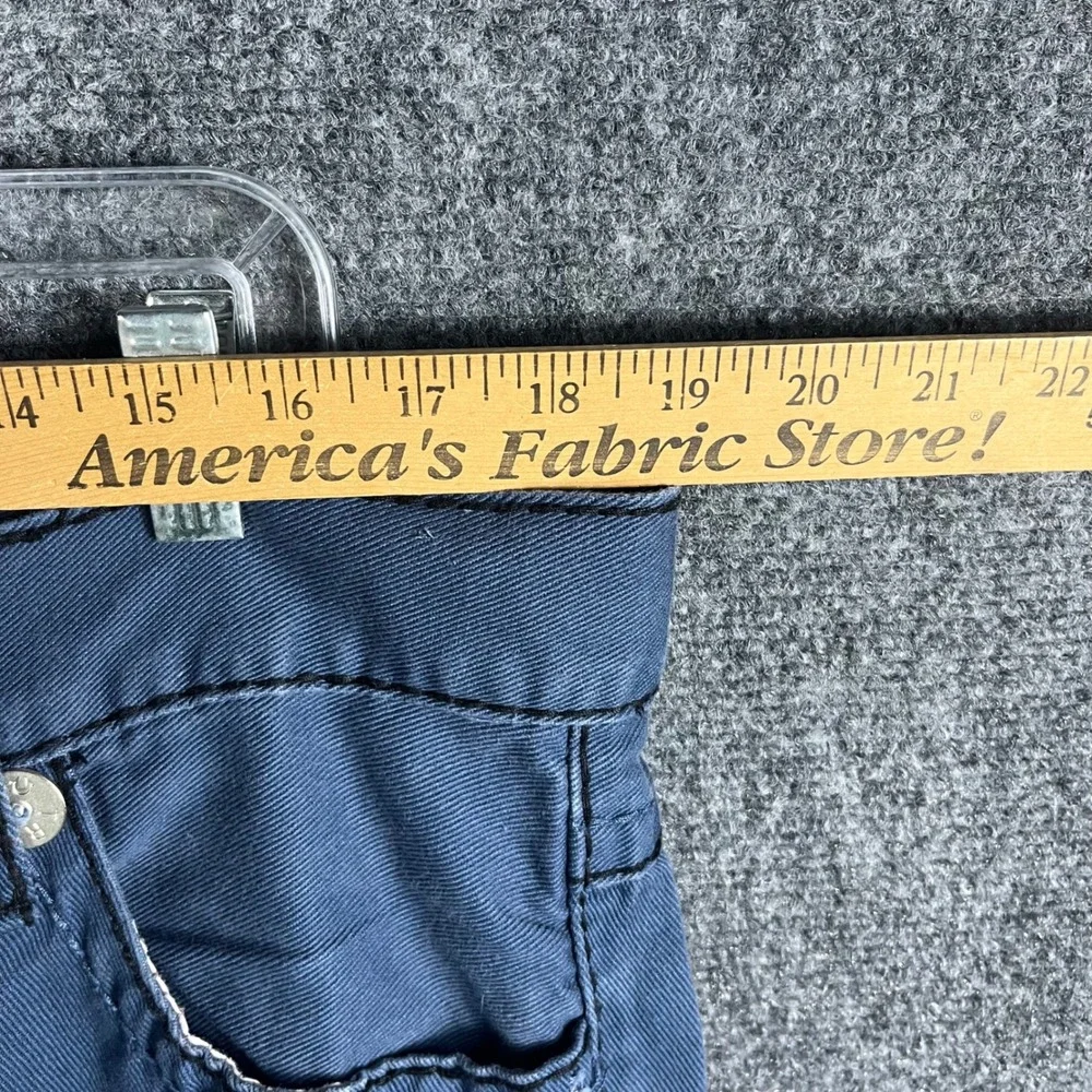 True Religion Ricky Super T Pants Mens 38 Blue Black Contrast Stitch Made in USA